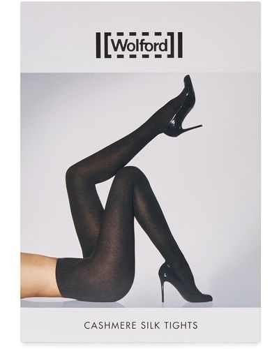 Wolford Cashmere And Silk Blend Tights - White