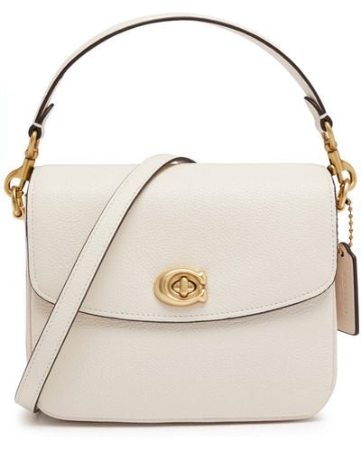 COACH Cassie 19 Leather Cross Body Bag - White