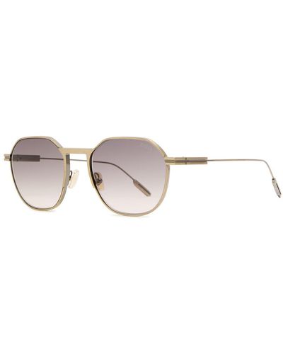 Zegna Round-frame Sunglasses - Metallic