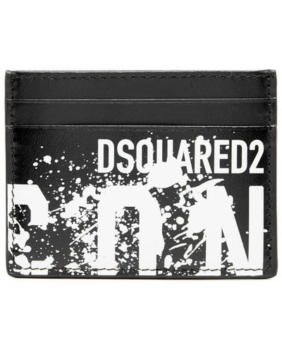 DSquared² Icon Logo Leather Card Holder - Black