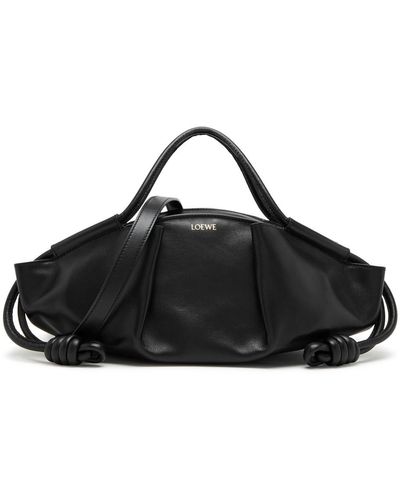 Loewe Paseo Small Leather Top Handle Bag - Black