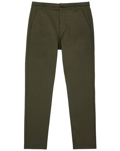 PAIGE Stafford Slim-leg Jersey Trousers - Green