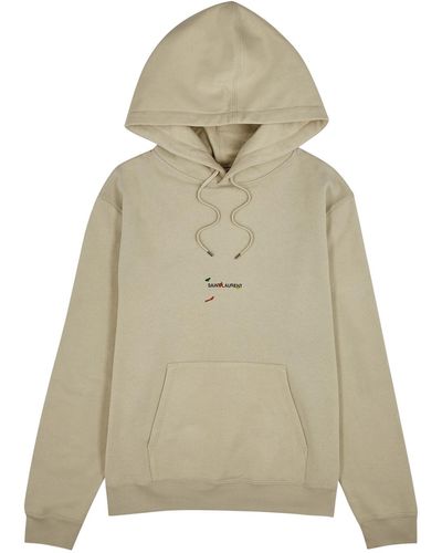 Saint Laurent X Bruno V.roels Hooded Cotton Sweatshirt - Natural
