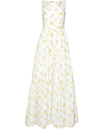 True Decadence The Lorna Cream Yellow Floral Backless Maxi Dress
