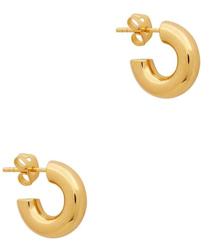 Missoma Chubby Small 18kt -plated Hoop Earrings - White