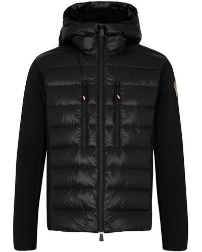 3 MONCLER GRENOBLE Après-ski Knitted And Quilted Shell Jacket - Black