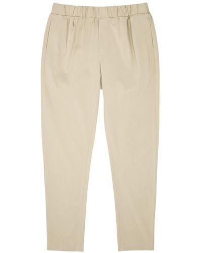 PAIGE Snider Tapered Twill Trousers - Natural