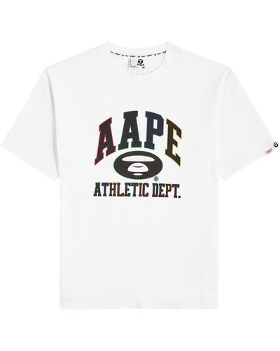 Aape Logo-Print Cotton T-Shirt - White