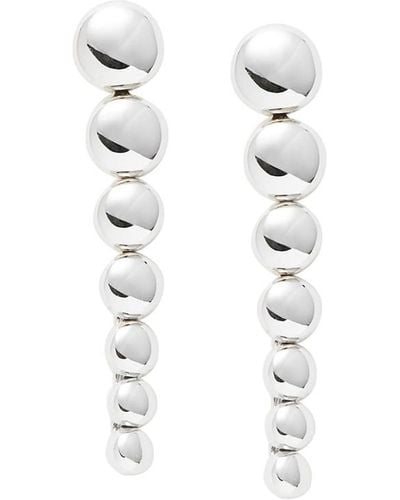 Missoma Articulated Rhodium-plated Drop Earrings - White