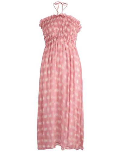 Cloe Cassandro Billie Printed Silk-Georgette Midi Dress - Pink