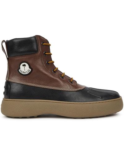 Moncler Genius 8 Moncler Palm Angels X Tod's Leather Ankle Boots - Brown
