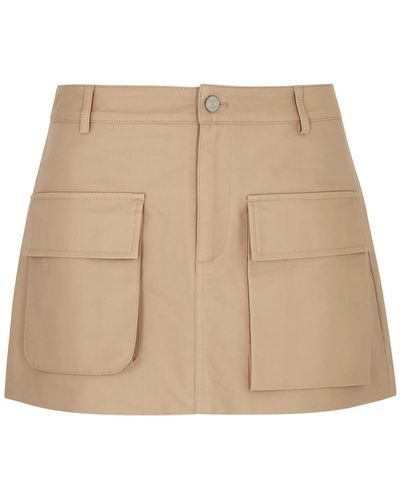 AEXAE Cotton Mini Cargo Skirt - Natural