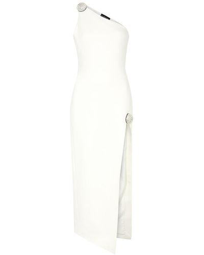 David Koma One-shoulder Crepe Midi Dress - White