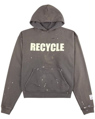 GALLERY DEPT. 90s Recycle Hooded Cotton Sweatshirt - Gray