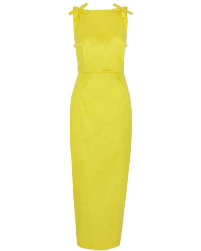 BERNADETTE Kim Taffeta Maxi Dress, Dress, , Concealed Zip - Yellow