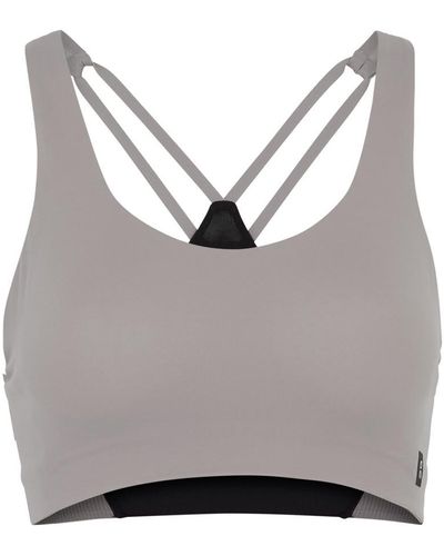 On Shoes Active Stretch-Jersey Bra Top - Gray