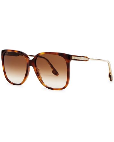 Victoria Beckham Tortoiseshell Square-frame, Sunglasses, - Brown