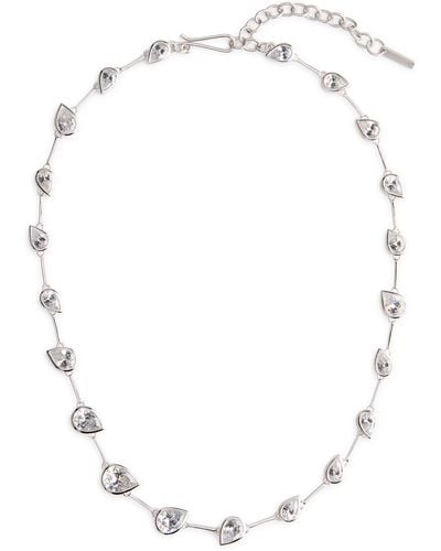 Completedworks Myriad Embellished Rhodium-Plated Necklace - White
