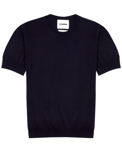 Jil Sander Wool T-shirt - Blue