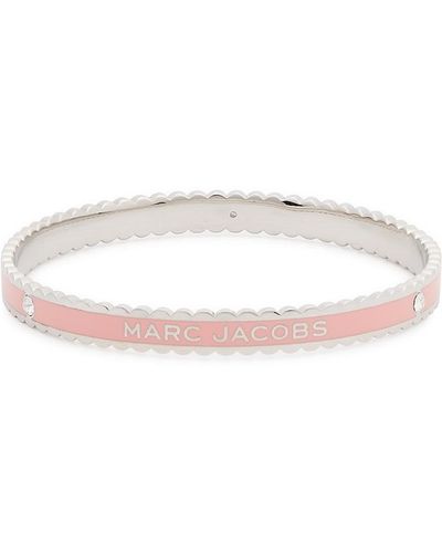 Marc Jacobs The Medallion Scalloped Silver-plated Bracelet - White