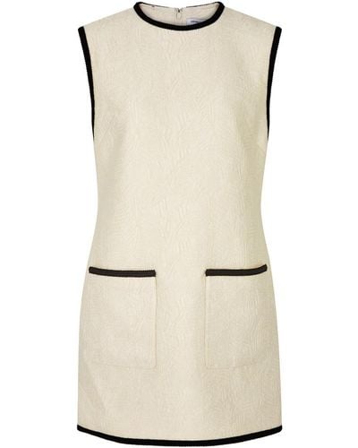 Veronica Beard Ravena Jacquard Mini Dress - Natural
