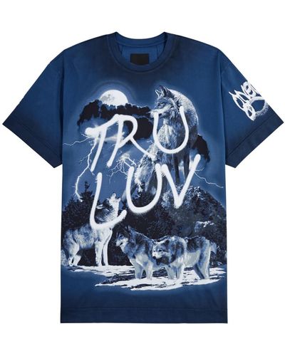 Givenchy X Chito Printed Cotton T-shirt - Blue