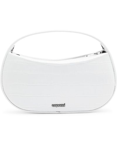 Coperni Croco Swipe Sound Mini Leather Top Handle Bag - White