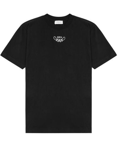Off-White c/o Virgil Abloh Off- Arrows Logo Cotton T-Shirt - Black