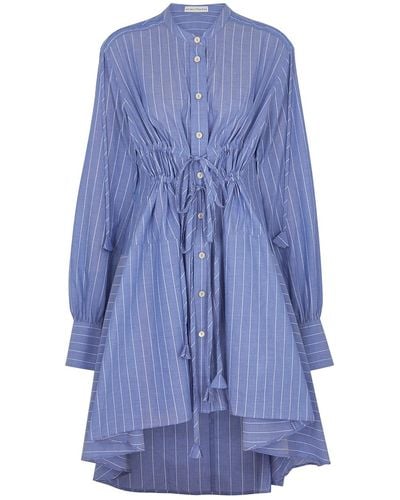 Palmer//Harding Clarity Striped Cotton Dress - Blue
