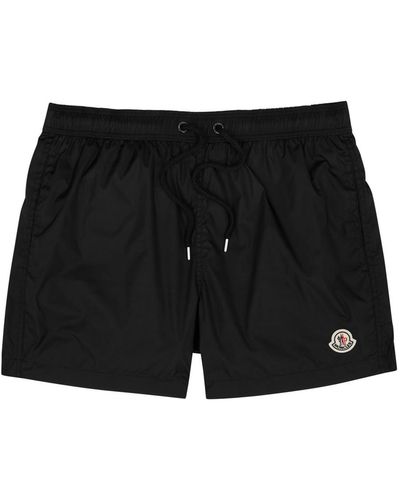 Moncler Logo Shell Swim Shorts - Black