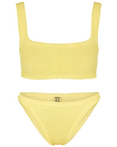 Hunza G Xandra Seersucker Bikini, Bikini - Yellow