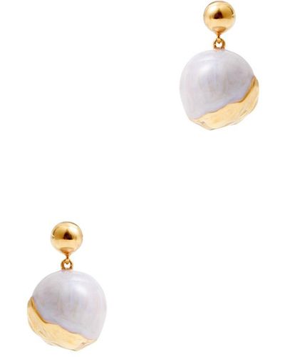 Joanna Laura Constantine Orb 18kt -plated Drop Earrings - White