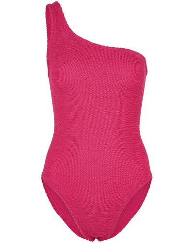 Hunza G Nancy Seersucker Swimsuit - Pink