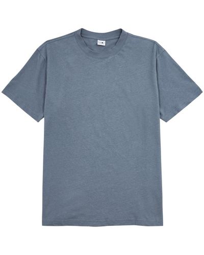 NN07 Adam Linen And Cotton-blend T-shirt - Blue