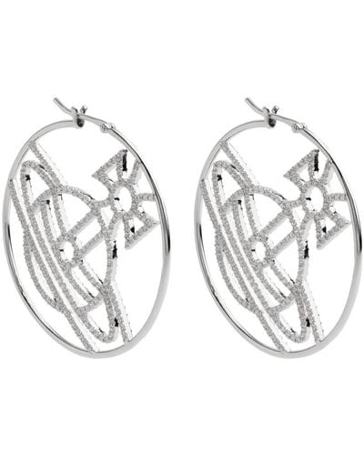 Vivienne Westwood Eloise Orb Hoop Earrings - Metallic