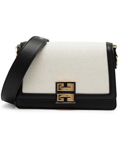 Givenchy 4g Canvas And Leather Cross-body Bag - Black