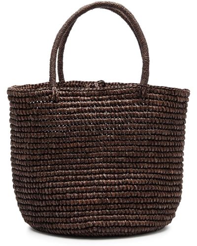 Sensi Studio Medium Raffia Basket Bag - Brown