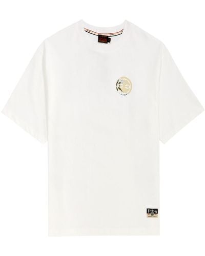 Evisu Kamon And The Great Wave Printed Cotton T-Shirt - White