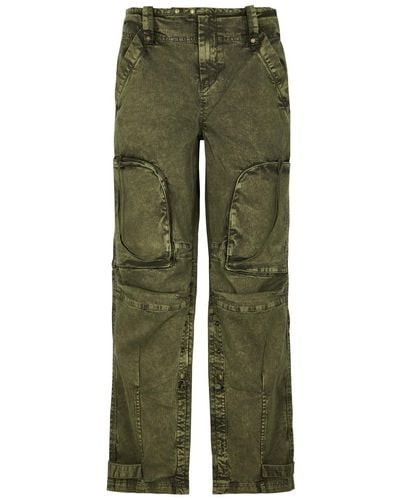 Free People Can't Compare Stretch-cotton Cargo Trousers - Green