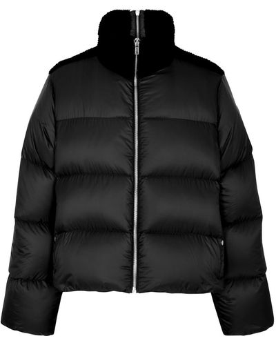 Rick Owens X Moncler Cyclopic Quilted Shell And Shearling Jacket - Black