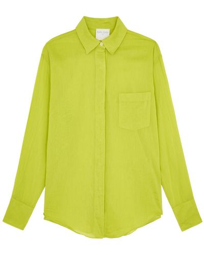 Forte Forte Cotton-Blend Voile Shirt - Yellow