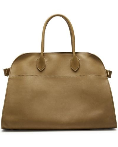 The Row Margaux 15 Leather Top Handle Bag - Brown