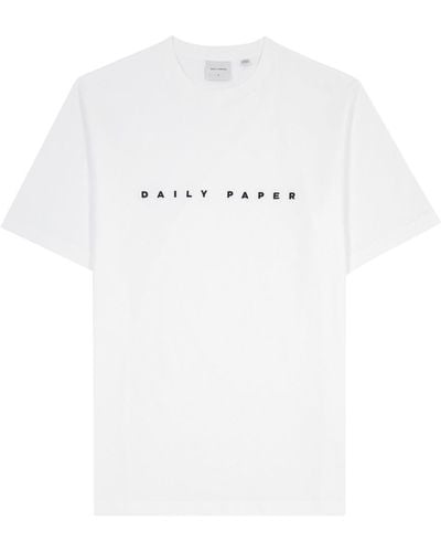 Daily Paper Alias Logo-Embroidered Cotton T-Shirt - White