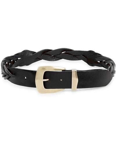 KATE CATE Exagon Leather Belt - Black