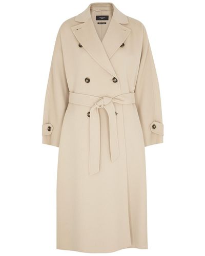 Weekend by Maxmara Affetto Double-breasted Wool-blend Coat - Natural