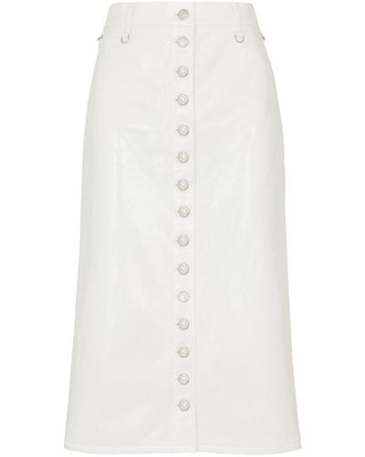 Courreges Vinyl Midi Skirt - White