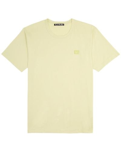 Acne Studios Nash Logo Cotton T-shirt - Yellow
