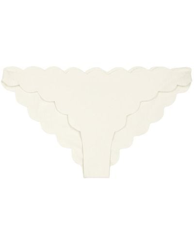 Marysia Swim Antibes Scalloped Bikini Briefs - White