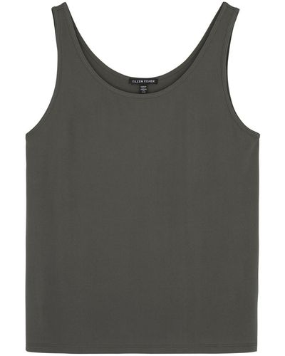 Eileen Fisher Silk-jersey Tank - Grey
