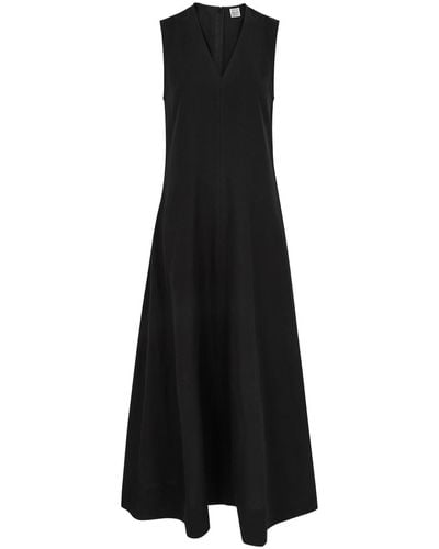 Totême Woven Maxi Dress - Black